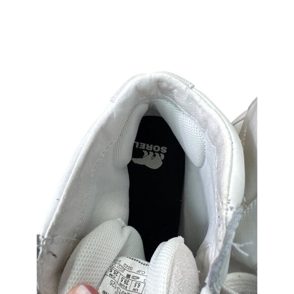 Sorel Womens White Leather High-Top Sneakers ankle boots Size 8.5 SKU 8988 - Picture 11 of 12